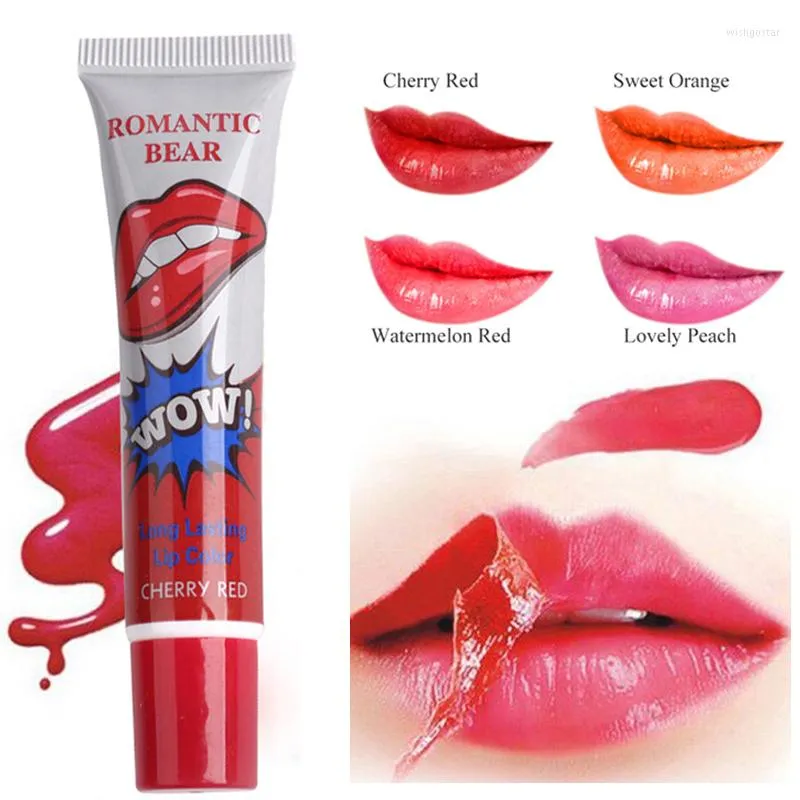 Lipgloss heallor verbazingwekkende 6 kleuren traan trek waterdichte vloeistof make -up stick vrouwen langdurige lippenstift tint tslm2