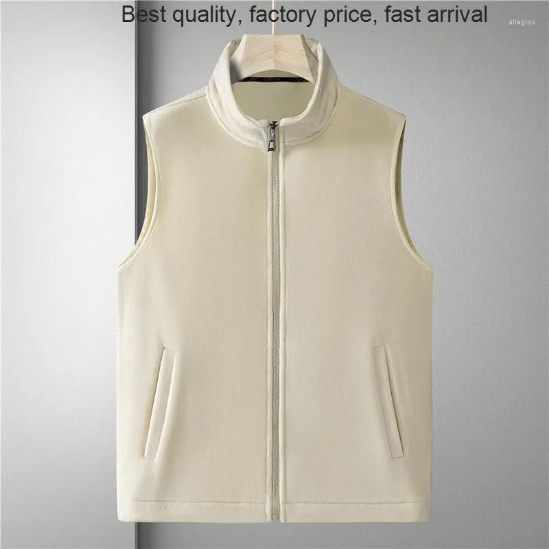 Men's Vests High Quality Men's Autumn Winter Jackets For Casual Zipper Padded The Auger Velvet Warm Thicken Clothing