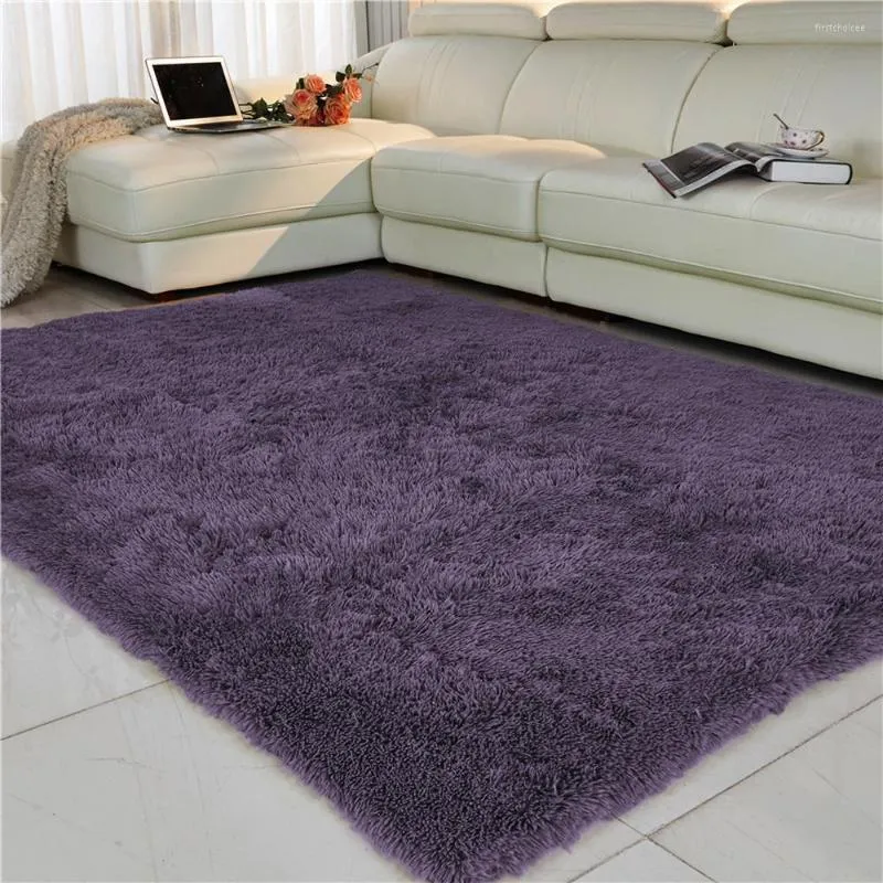 Carpets Living Room Carpet European Fluffy Mat Kids Rug Bedroom Antiskid Soft Faux Fur Area Rectangle Gray Red Green 50