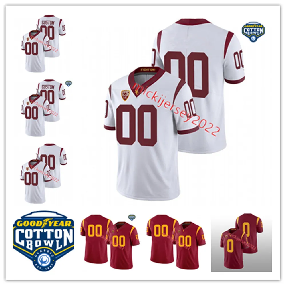 Bear Alexander Jo'Quavious Marks Camiseta de fútbol de los Trojans de la USC Korey Foreman Caleb Williams Kyle Ford Raleek Brown Zion Branch Raesjon Davis Camisetas de la USC cosidas