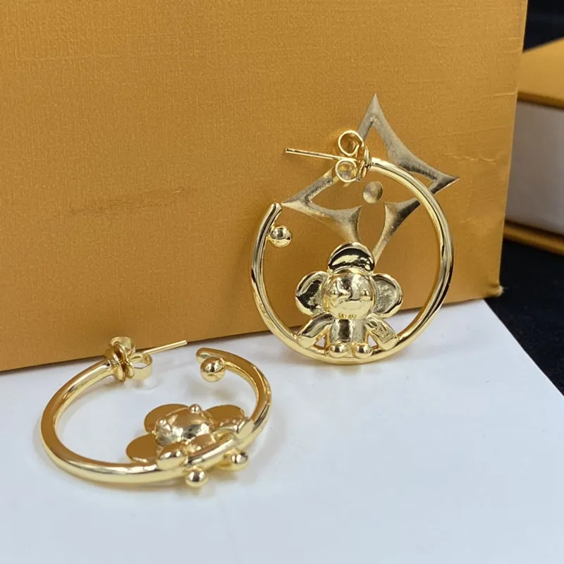 Hoa7 Stud met doos 2022 ontwerpers Circle Hoop Earrings Studs voor vrouwen 18k vergulde luxe drop meisjes cadeau Monther vriendin sieraden