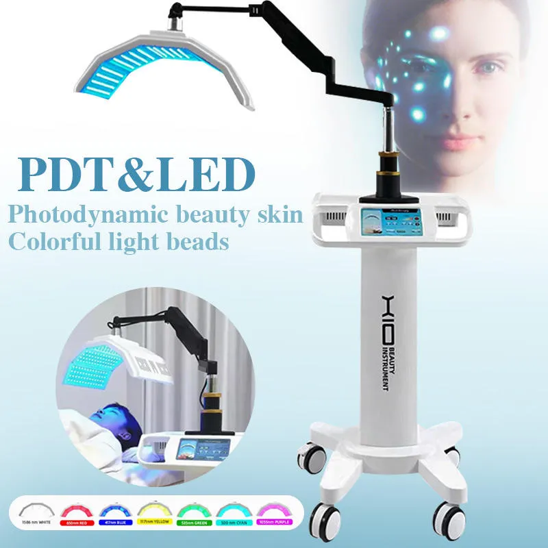 7 colorido luz LED PDT Facial de luz vermelha Terapia para terapia para a pele Máquina PDT