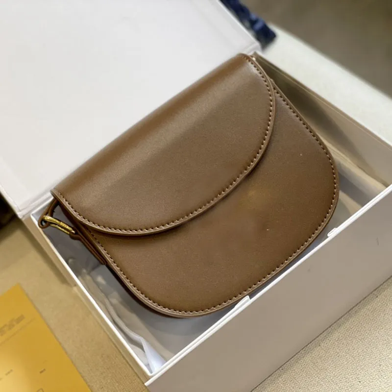 Torby wieczorowe jasna krowa skórzana torebka designerka sprzęgła na ramiona torba Crossbody Messenger Bag Bronze Sprzęt Obrotowy klamra brązowa nago