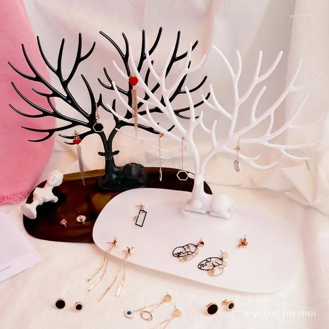 Pochettes à bijoux Antlers Stand Display Holder Show Rack Collier Organisateur Boucle d'oreille 3 couleurs