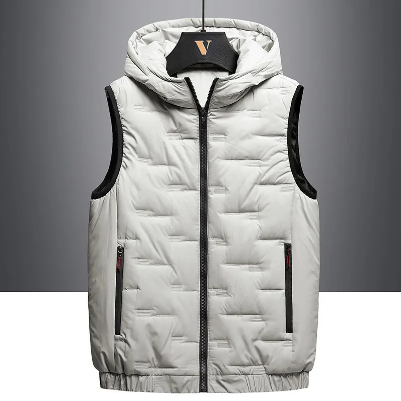 Men's Vests Vests selling Mens Winter Vest Down Vests Men Casual Waistcoat Sleeveless Jackets Male Hooded Vest Plus Size 8XL 221208