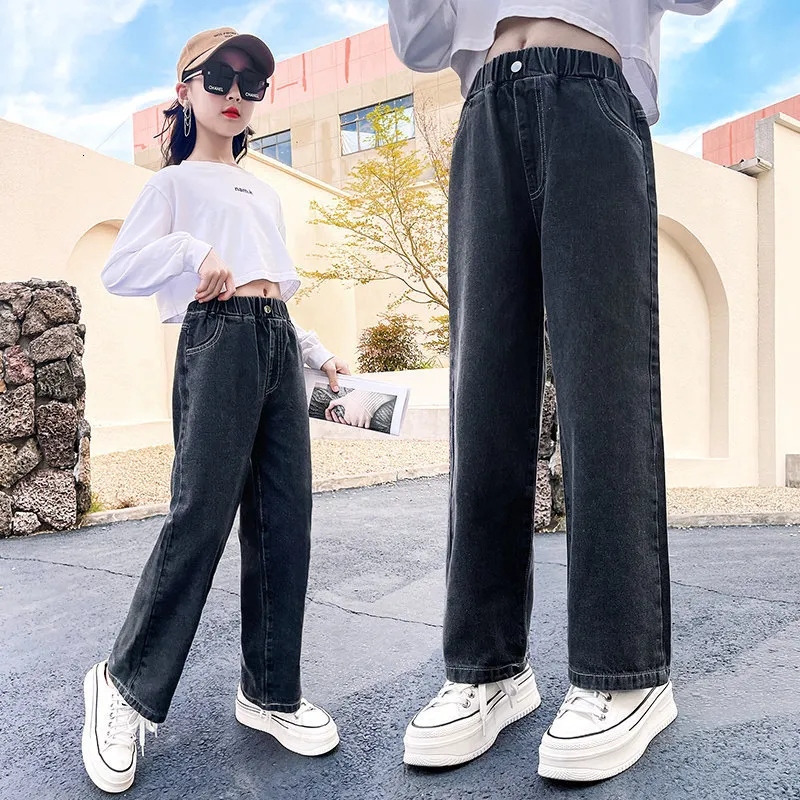 Japanese Korean Style Straight Wide Leg Denim Loose Fit Jeans