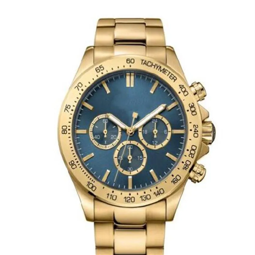 2018 Męski Kwarc Watch 1513340 Mens Gold Chronograph Watch194r