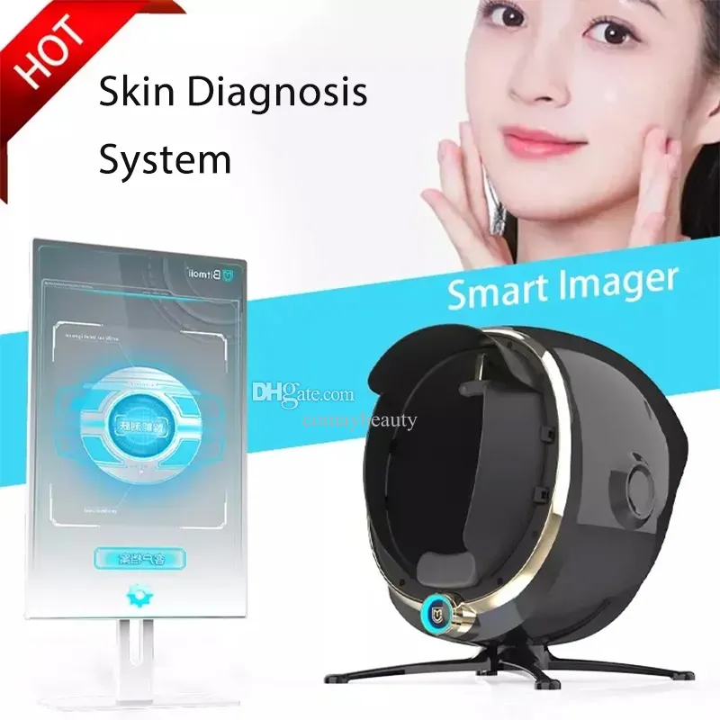 Système de diagnostic de la peau 3D Face Intelligent Dermascope Machine de test Caractéristique Skins Scanner Professional Skin Analyzer Machines