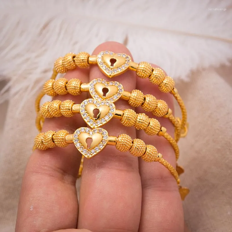 Bangle Annayoyo Baby Boys Bangles Gold Color Jewelry Ethiopian Child Girls Dubai Bracelet Party Wedding Gifts