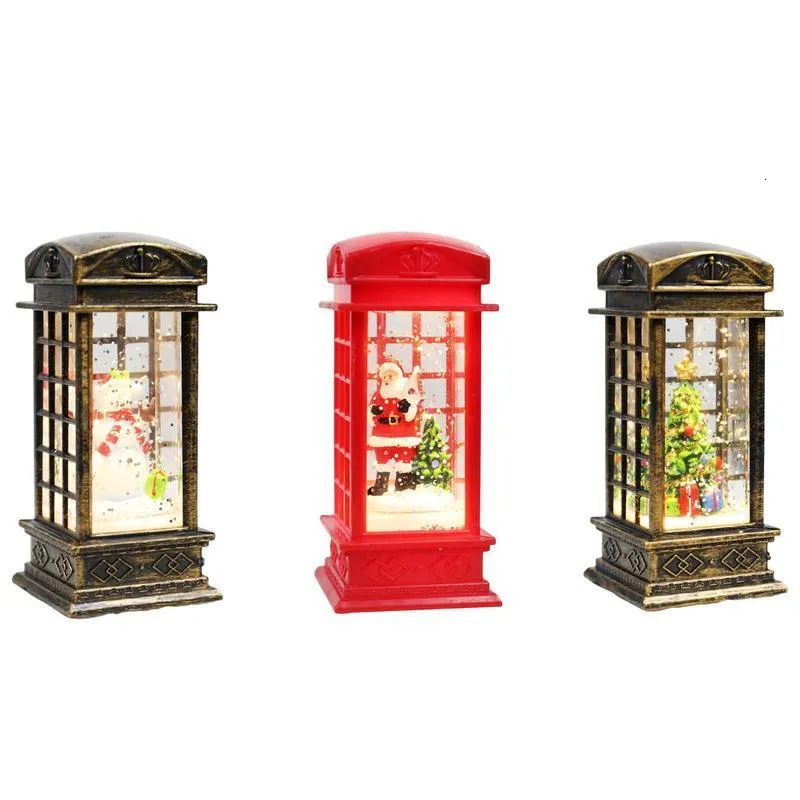Objets décoratifs Figurines Noël Maison Lampes LED Vent Lumière Arbre Suspendu Pendentif Année Enfants Cadeaux Nuit Chambre Décor 221208