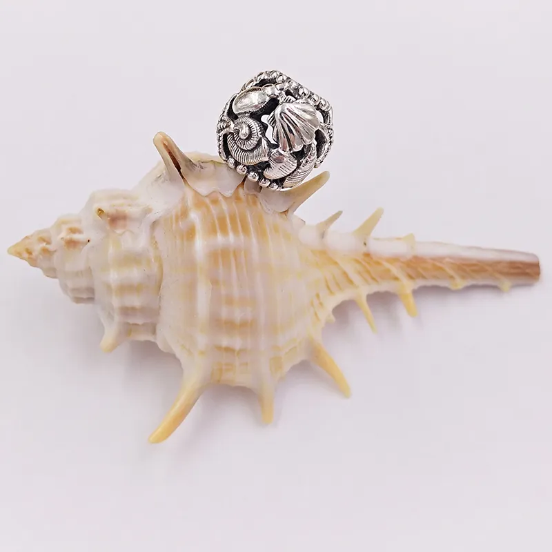 Sterling Srebrna biżuteria Making Kit Pandora Otwarte Starfish Shells Serce Charms DIY Strings Bransoletka dla kobiet Męskie Prezent urodzinowy 798950C00 Annajewel