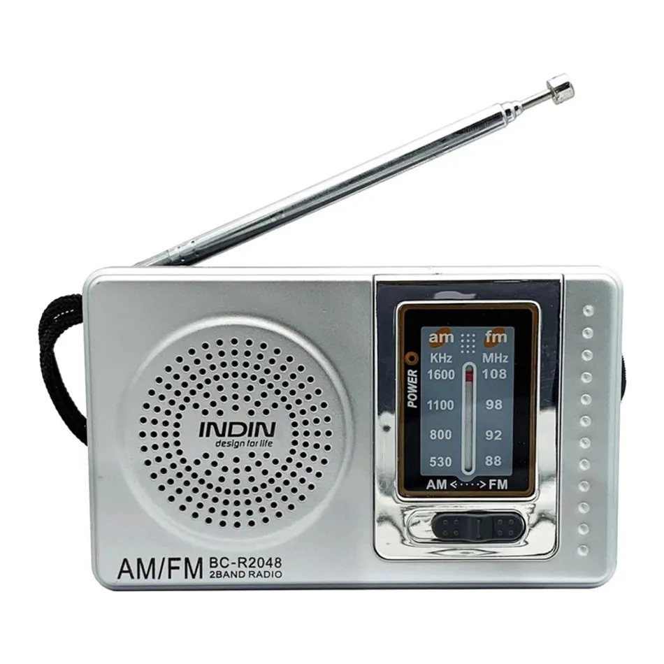 Portable Jambon Radio Taille De Poche Antenne Télescopique Alimenté Par Batterie Mini Multifonctionl AM FM Radio pour Elder BC-R2048