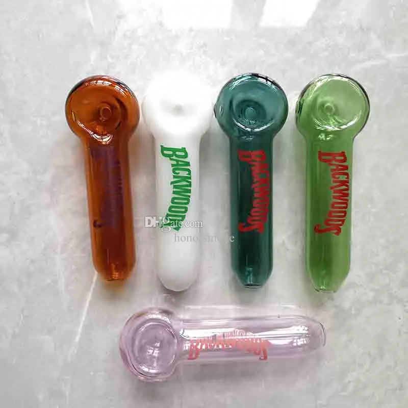 Derniers tuyaux en verre de tabac concombre main Heady Pyrex cuillère Bongs huile ongles fumer tuyau épais 7 couleurs 4.0 pouces