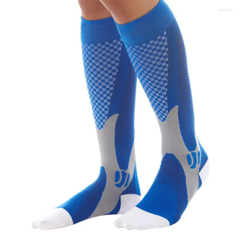 Chaussettes de Sport pour hommes et femmes, soutien des jambes, extensibles, Sport de plein air, haute Compression, unisexe, course à pied, Snowboard, longues