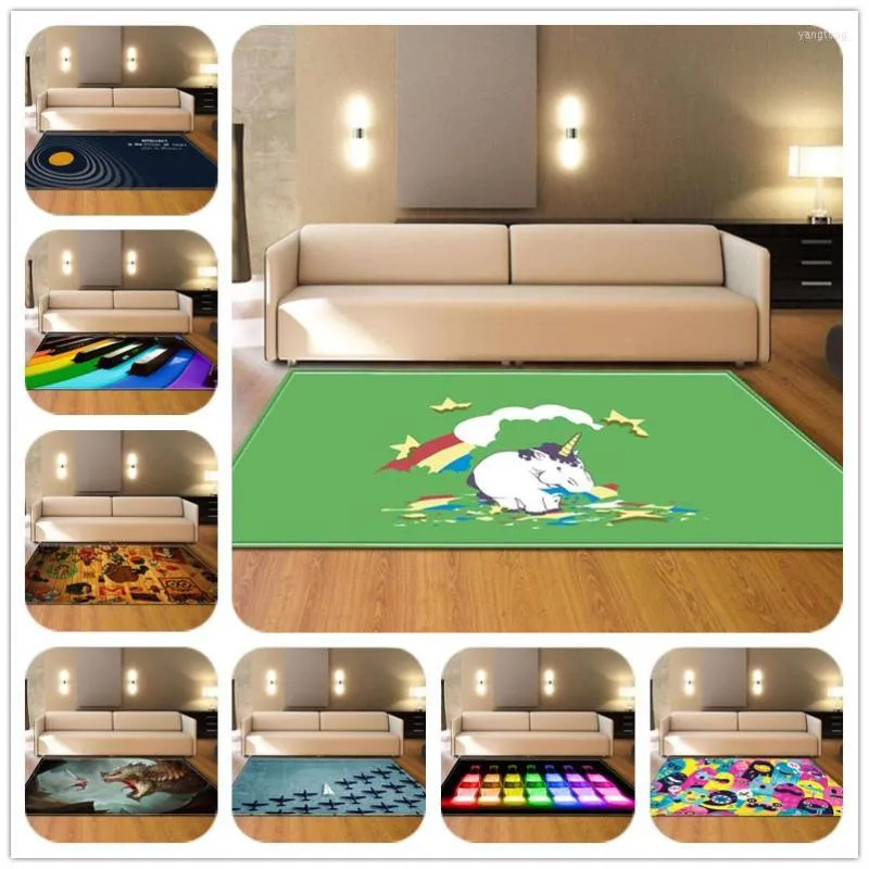 Carpets Lovely Animal Child Bedroom Game Area Carpet Baby Bathroom Non-slip Door Mat For Living Room Decor Tapete Kids Crawl Rug