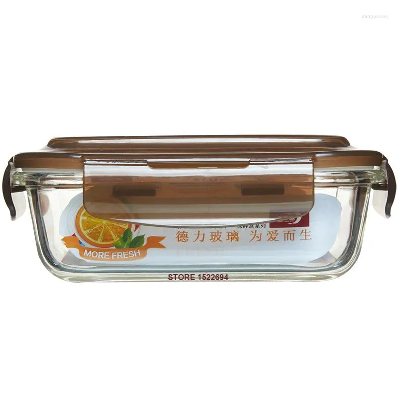 Storage Bottles 380ML Microwave Food Container With Lid Premium Glass Bento Box Kitchen Oven