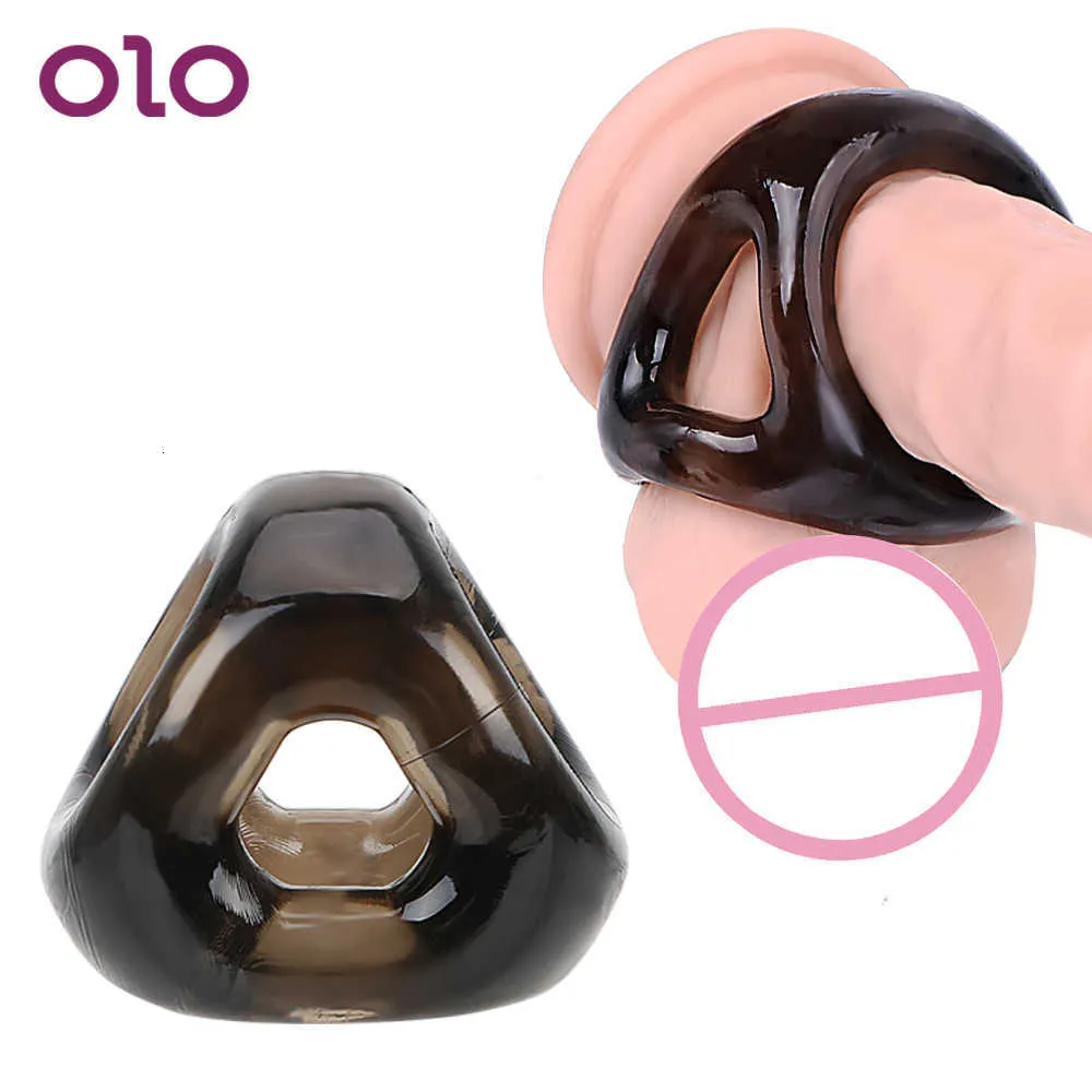 Cockrings jouet sexuel anneau OLO pénis coq retard éjaculation élargissement jouets sexuels pour hommes mâle scrotal reliure Silicone élastique