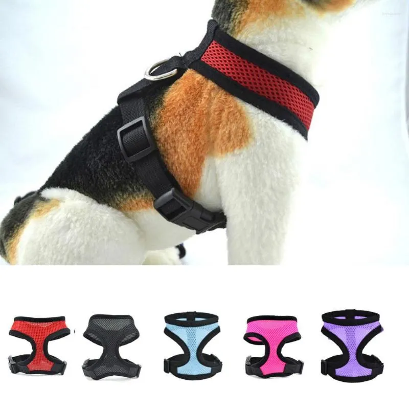 Hondenkragen Zacht ademend harnas Nylon Mesh Vest voor honden Puppy Cat Pets Pet Supplies