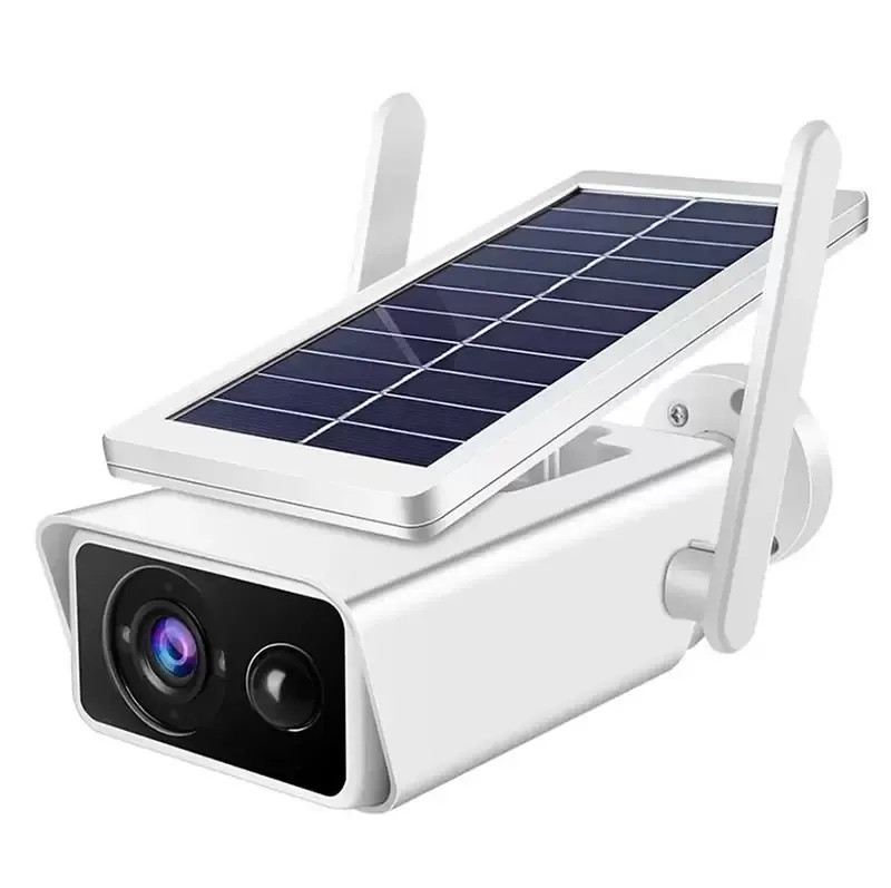 Caméra IP sans fil avec panneau d'éclairage mural solaire WiFi Caméra extérieure étanche Alimentation rechargeable 1080P Vision nocturne PIR Cloud Security Cam