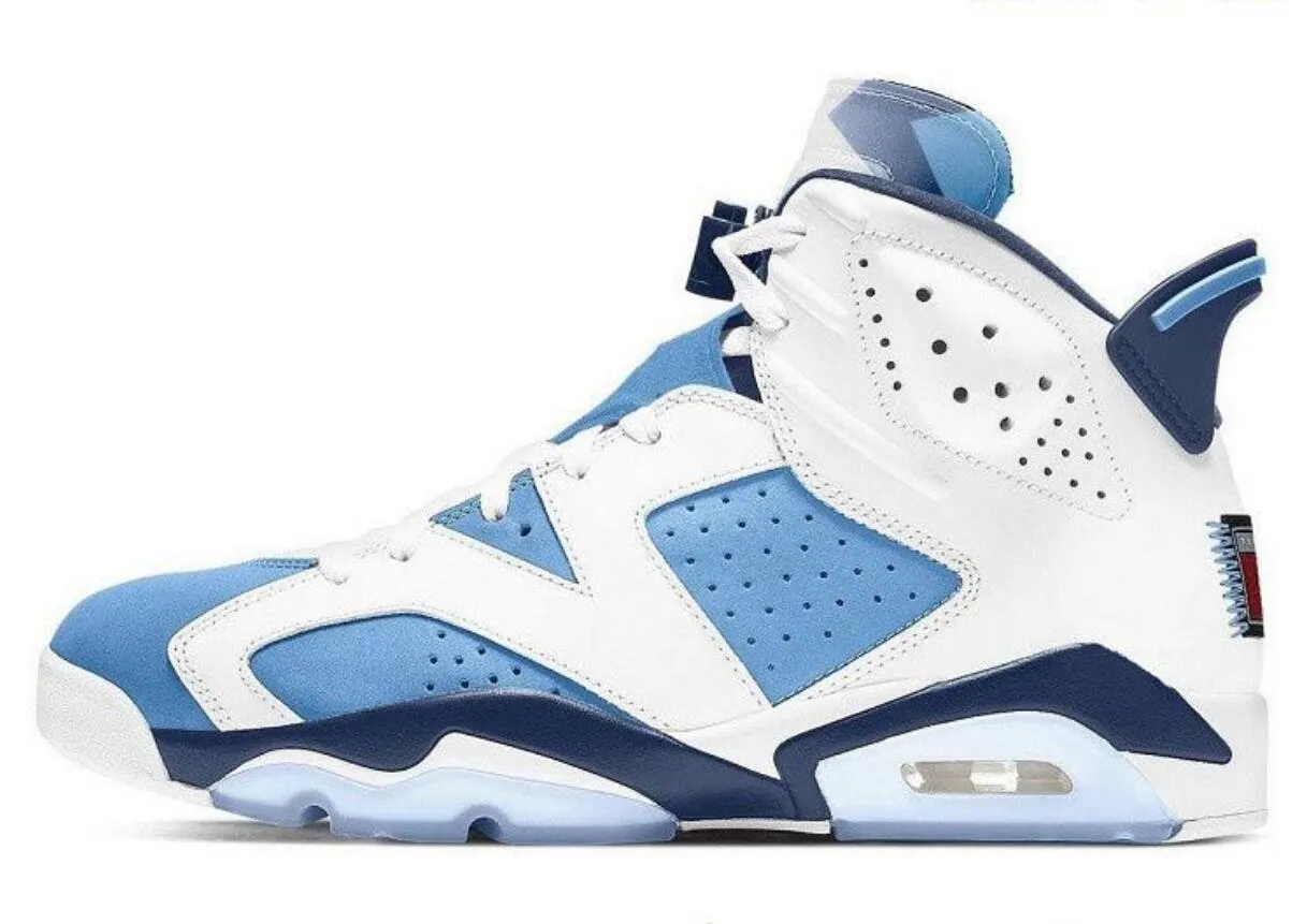 Con scatola Jumpman 6 Scarpe da basket 6s UNC Scarpe da ginnastica da uomo Sneakers sportive Taglia 6 6.5 7 7.5 8 8.5 9 9.5 10 10.5 11 11.5 12 12.5 13 13.5