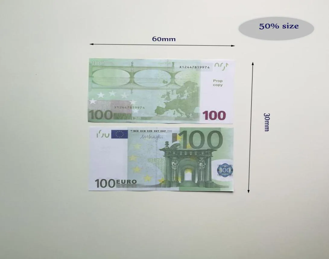 Fake Money Banknote 5 10 20 50100 US Dollar Euros Reliste Toy Bar Props Prop Currency Euro Copy Copy 100 PCSPACK ENFANTS GIED1985495