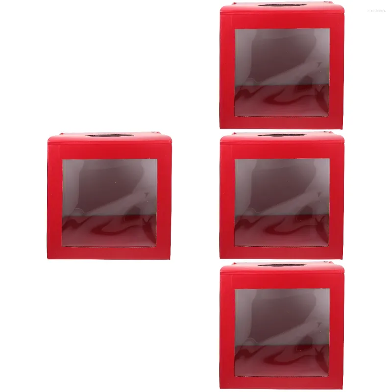 Gift Wrap 4pcs Boxes Square Raffle Balls Box Multi Container Suggestion For Party