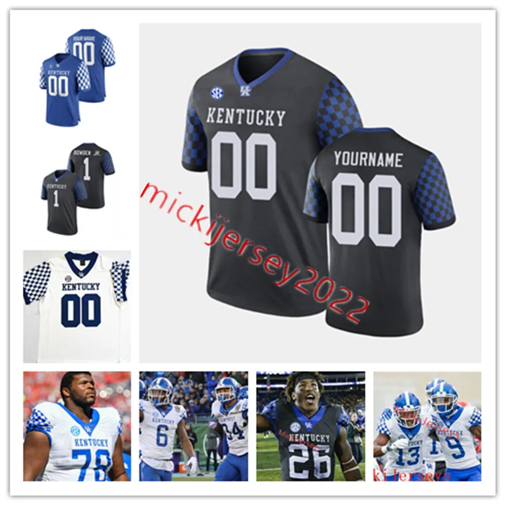 American College Football Wear Kentucky Wildcats Football-Trikot Wan'Dale Robinson Josh Allen Benny Snell Jr. Lynn Bowden Jr. Danny Clark Yusuf Corker Josh Paschal