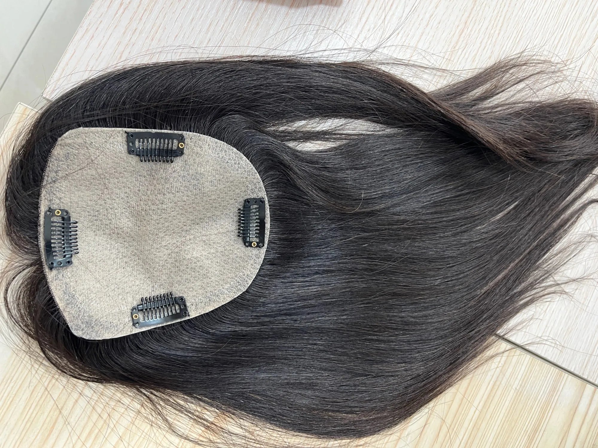 Virgin European Human Hair Topper Real Natural Silk Top Toppers Skin ...