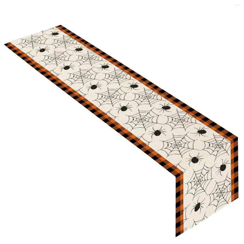 Table de table de nappe Halloween coureur joyeuse table d'horreur de nuit effrayante