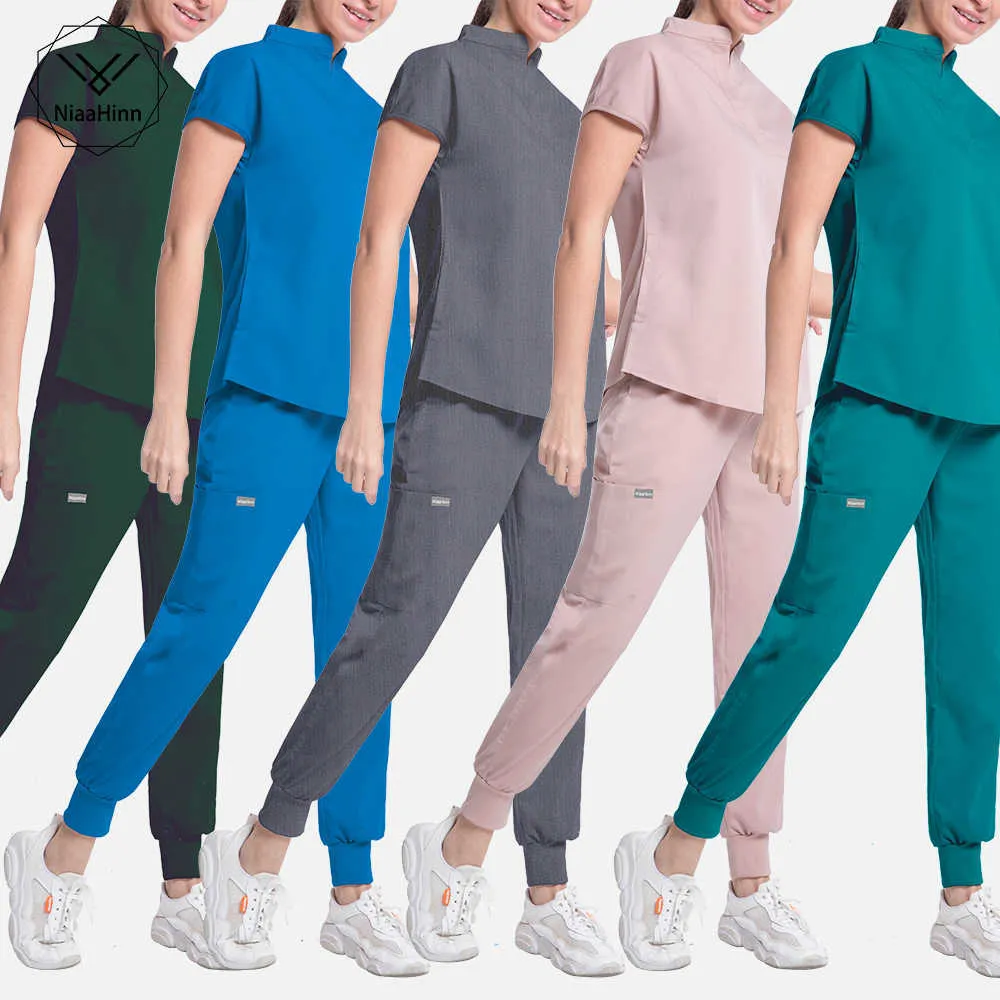 Modischer, schlanker Damen-Bekleidungsanzug, Krankenhaus-Arbeitskleidung, medizinische Chirurgie, mehrfarbig, Unisex-Uniform, Krankenschwester-Medizin-Uniform, Zahnarzt-Anzug