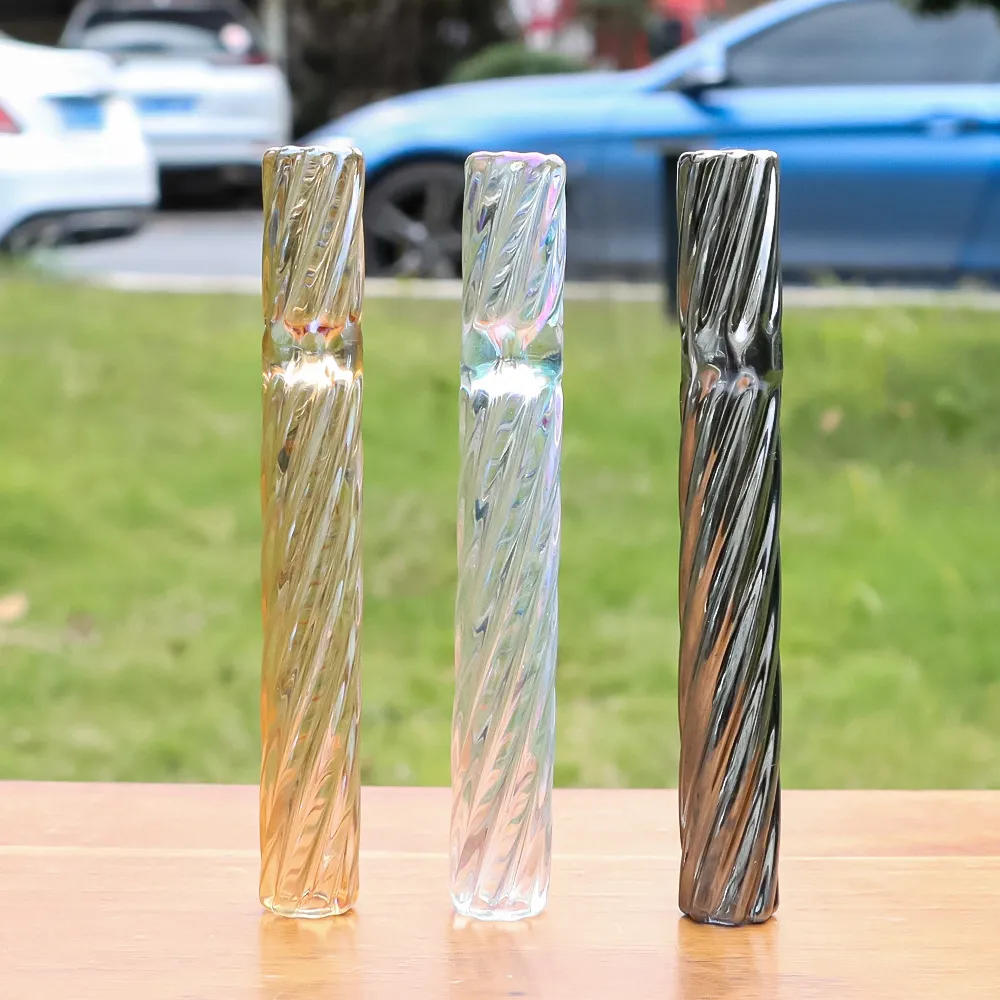 glazen pijp rook accessoire tabak 104 mm draad multi -kolor gradiënt bongwaterpijpen bong dab rig