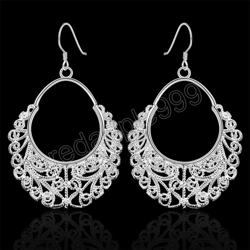 Boucles d'oreilles pendantes en argent sterling 925, breloques pour femmes, fiançailles, princesse, mariage, bijoux de luxe mignons