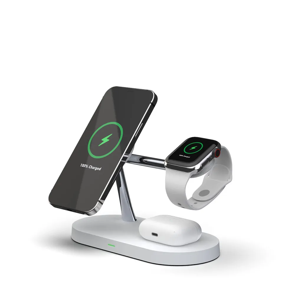 Magnetic five in one wireless fast charger bracket 15W intelligent wireless charging