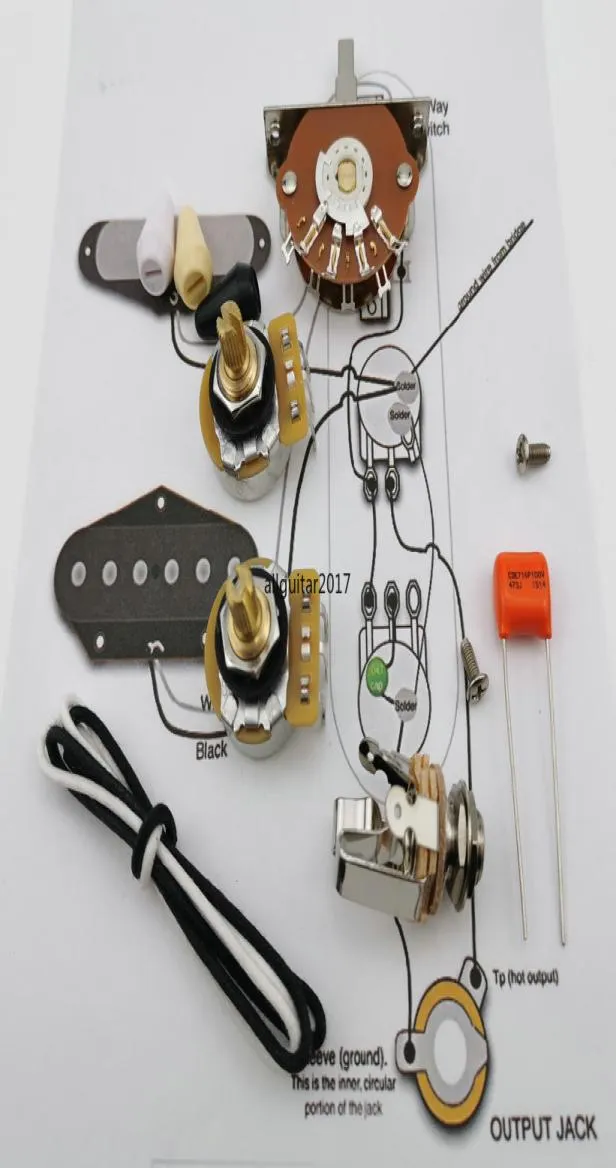 TL Guitar Capacitor Potentiometer CTS 250K Copper Shaft Wiring Kit