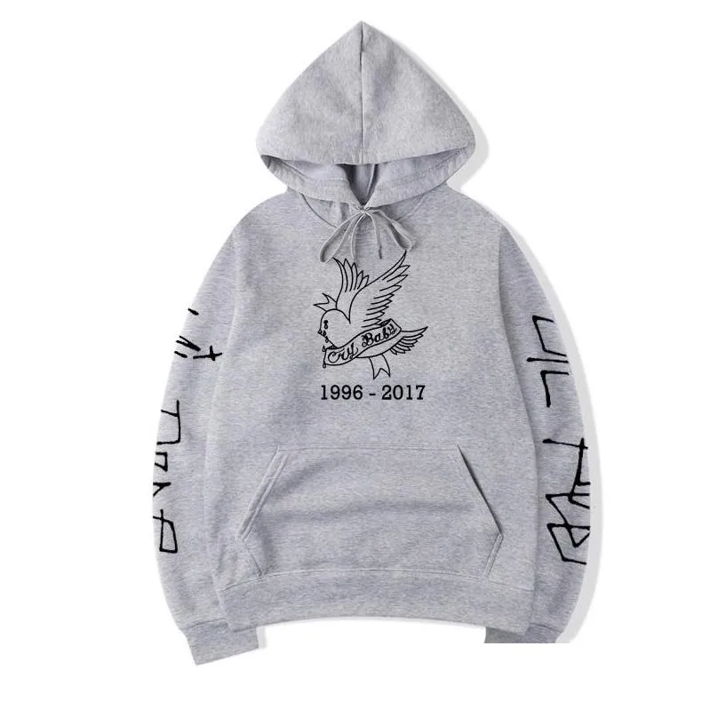 cry baby lil peep hoodies women casual pullover harajuku fashion lilpeep sweatshirt hip hop men homme harajuku r.i.p rapper mx190815