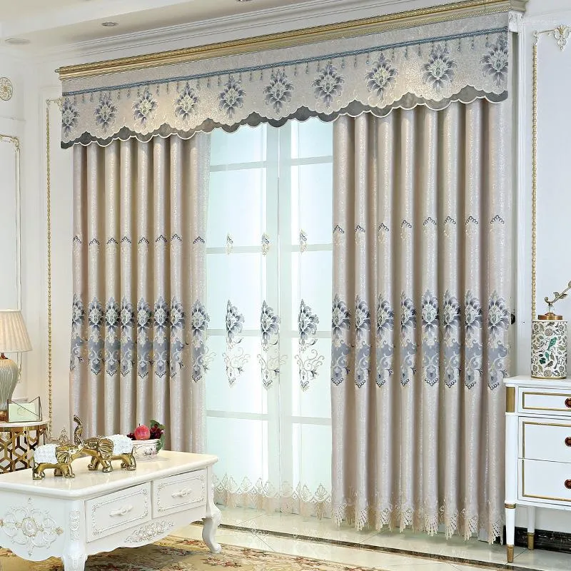 Curtain Chinese Modern Minimalist Curtains European Finished Custom For Living Dining Room Bedroom