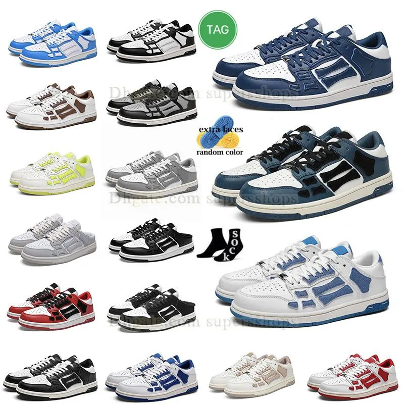 Casual AIVIIRI Scarpe da corsa Bone Skel Top Low OG All'ingrosso 2022 Uomo Donna Flouresence Giallo Nero Bianco Blu navy Grigio chiaro Rosa Marrone Scarpe da ginnastica Scarpe da ginnastica Eur 36-44