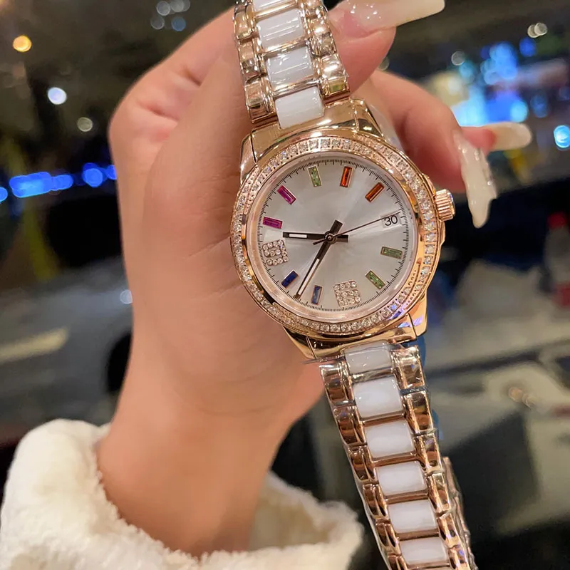 Women Watch Quartz Movement 35mm Wristwatch Girlfriend Stainless Steel Fashion With Calendar Designer Wristwatches Montre de luxe