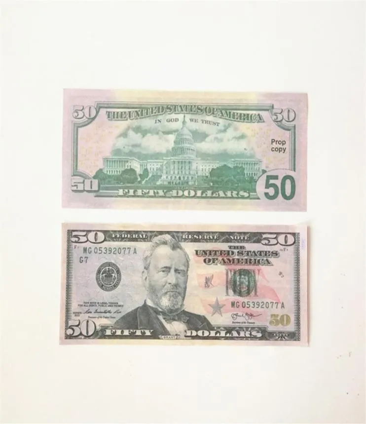 50 Size Film Prop Prop Copy Not Imprimé Fake Money Usd Euro UK Poulds GBP British 5 10 20 50 Toy commémoratif pour Noël GIF7742604