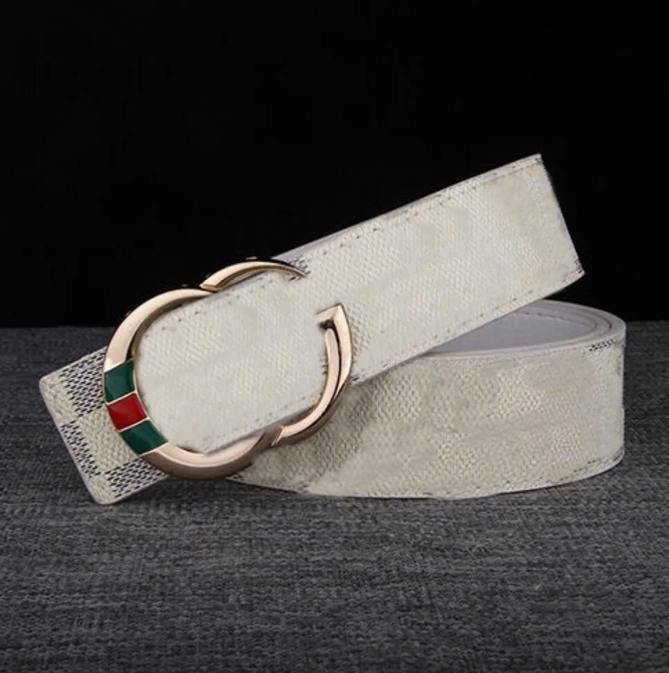 Moda clásica para hombre Diseñadores Cinturones Celosía Flor vieja Letra doble Hebilla lisa Cinturón Hombres Ocio Comercio Cinturón Cintura de cuero de lujo