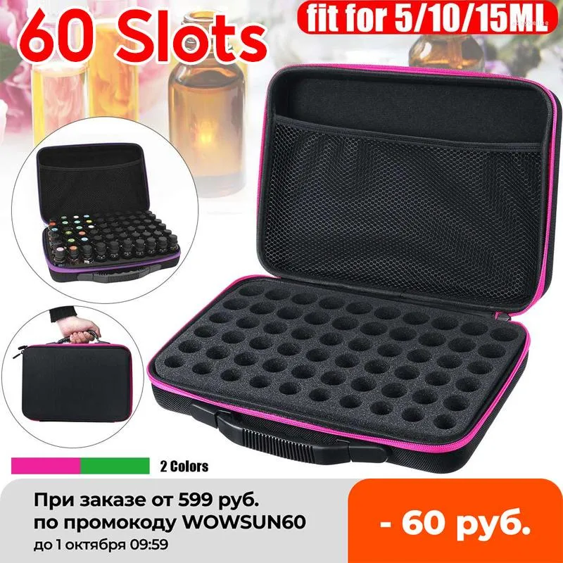 Torby do przechowywania 60Slots Eash Oil Case for Doterra 5 ml 10 ml 15 ml podróżne butelki w zawieszeniu