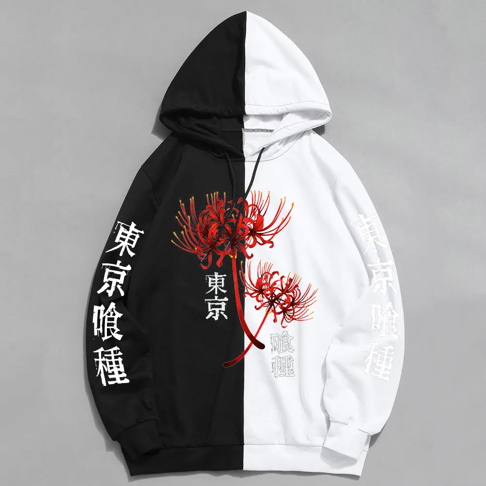 Sweats à capuche pour hommes Sweatshirts Tokyo Ghoul Spider Lily Sweat à capuche Anime Kanekiken Pull à manches longues en vrac Femmes Hommes Sweat Harajuku Surdimensionné Unisexe Tops 221208