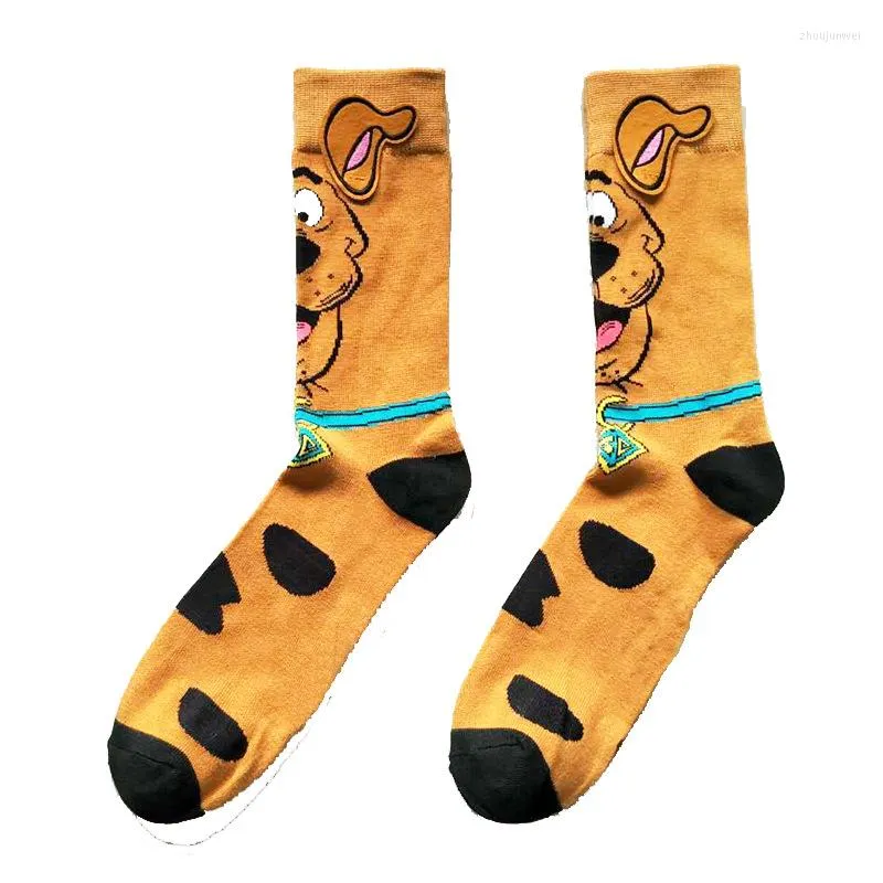 Women Socks LB2713 1 Par Funny Dog Cartoon Anime Novelty Men Breattable Movie Cotton Sock Presents For