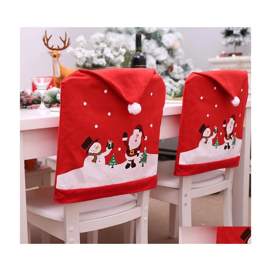 Décorations De Noël 30 Pcs Chaise Retour Er Décoration Chaises Chapeau Pour La Maison Dîner Table Xmas Ers Dh0139 Drop Delivery Garden Festive P Dh8Sv