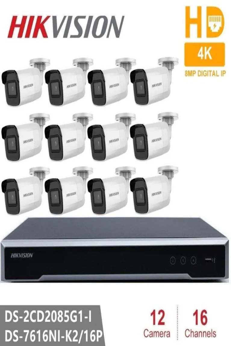 Hikvision Hikvision Surveillance Kits CCTV Camera 8MP IP -kamera med Darkfighter H265 Security2340761