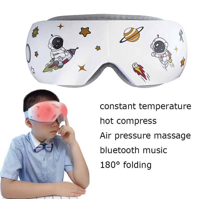 Eye Massager 4D 전기 스마트 에어백 진동 압축 블루투스 피로 파우치 주름 어린이 마사지 악기 221208