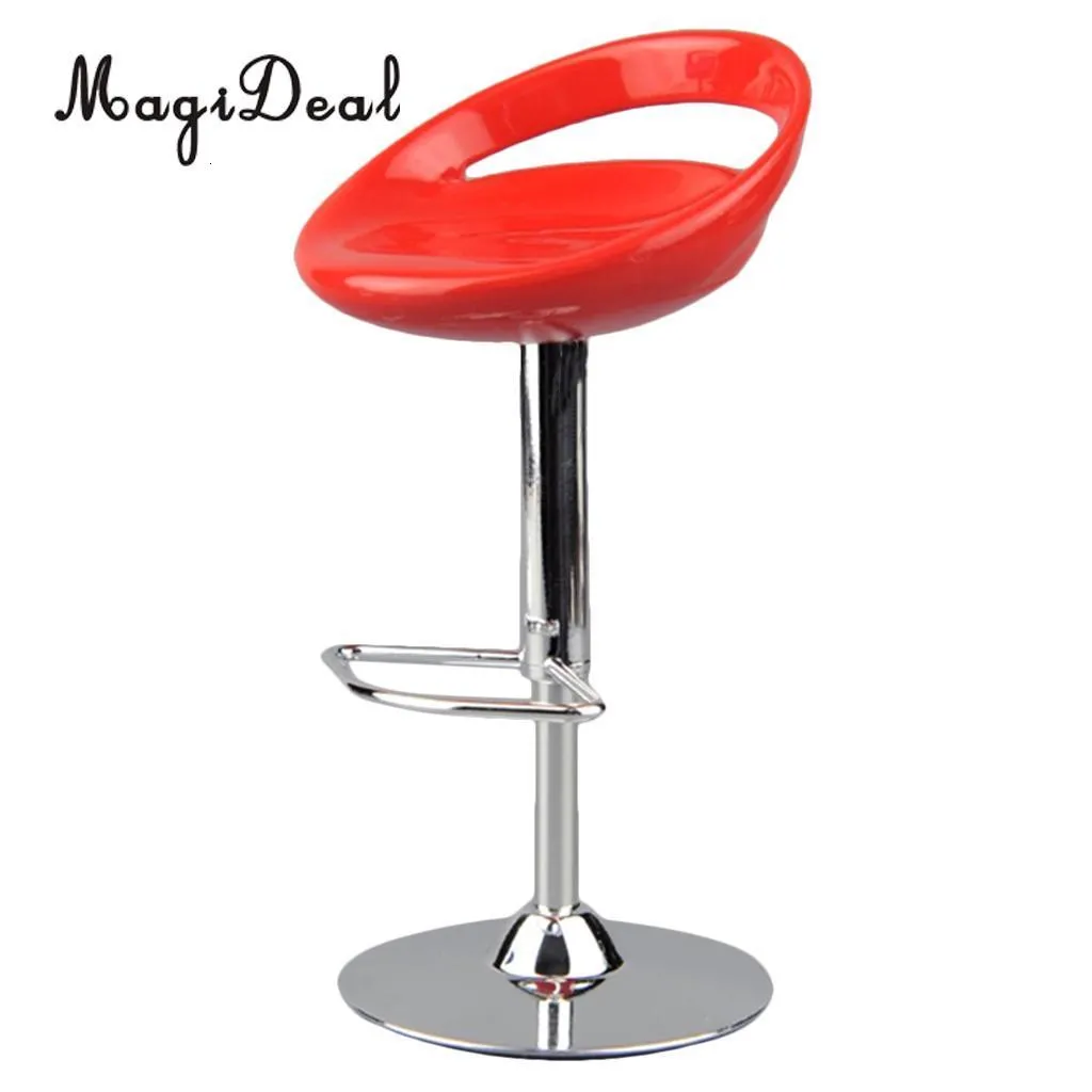 MagiDeal 1/6 Scale Dollhouse Round Swivel Chair Pub Bar Stool Furniture Decor for 12 Inch Action Figure Dolls Acce Toy 6x14cm
