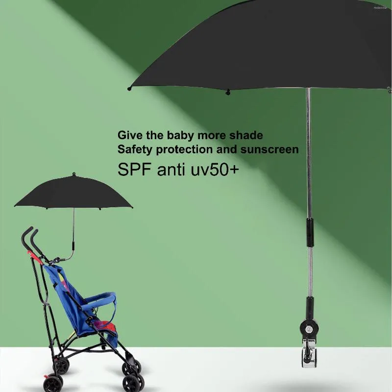 Barnvagnsdelar baby barnvagn paraply justerbar skugga uv sunshade vindtät vikbar parasol för tillbehör