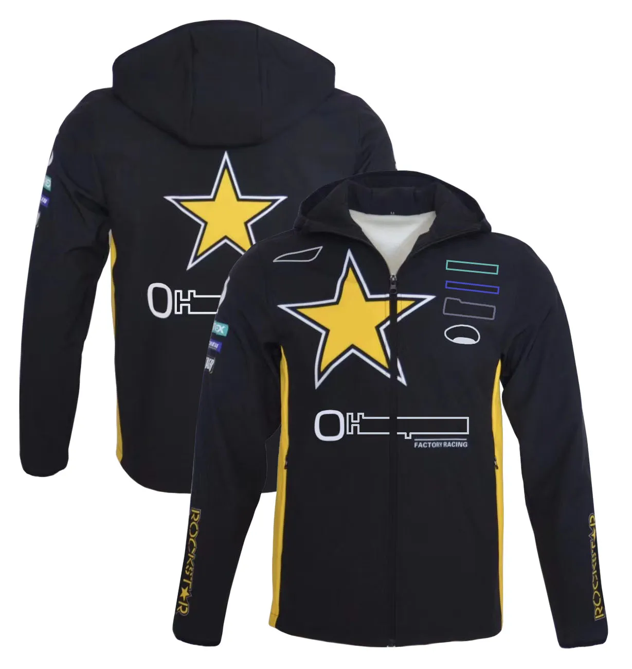 MTB ATV Binicilik Full Zip Polar Hoodies Sweatshirt Motosiklet Spor Motosiklet Hoodie Motokros Yarışı Rüzgar Geçirmez Ceket Rüzgar Braker2506