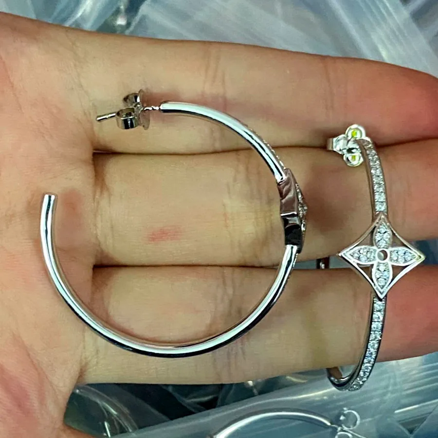 Gemini_mall - Orecchini da donna a forma di stella luna, asimmetria, placcati argento, per San Valentino, festa della mamma, matrimonio, festa, Natale, regalo di compleanno Argento